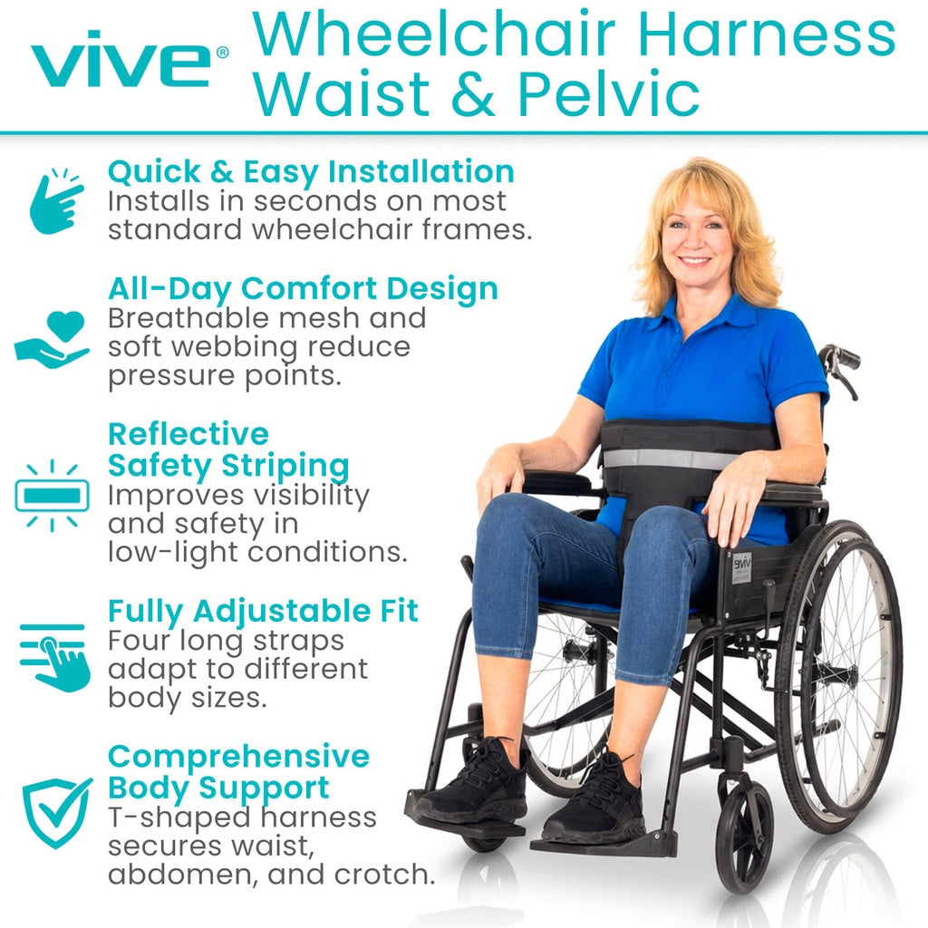 Vive Health Waist and Pelvic Wheelchair Harness