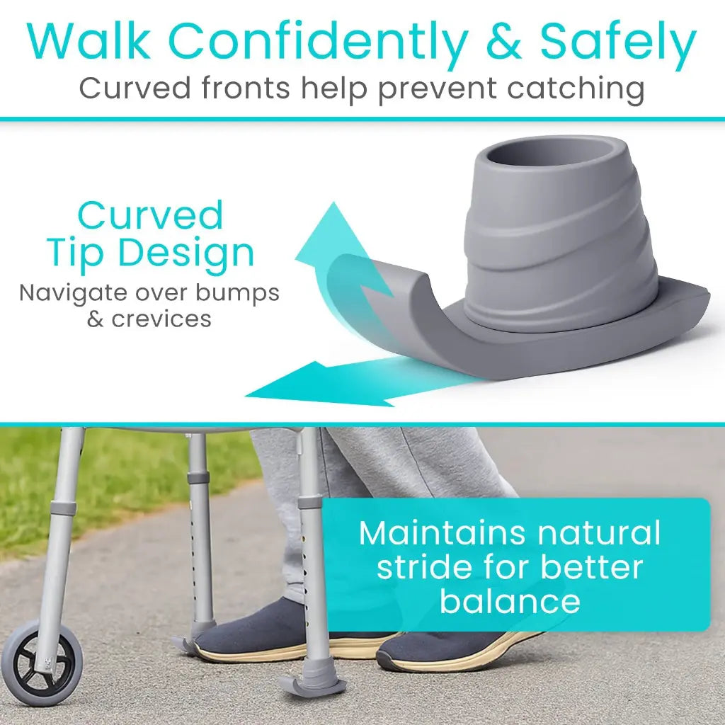 Vive Health Walker Ski Glides Heavy Duty