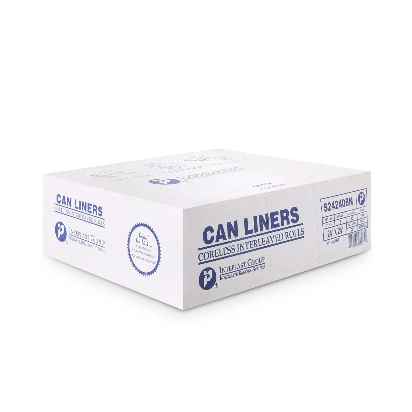 McKesson Light Duty Clear Trash Bag, 10 gal, 8 Mic Gauge