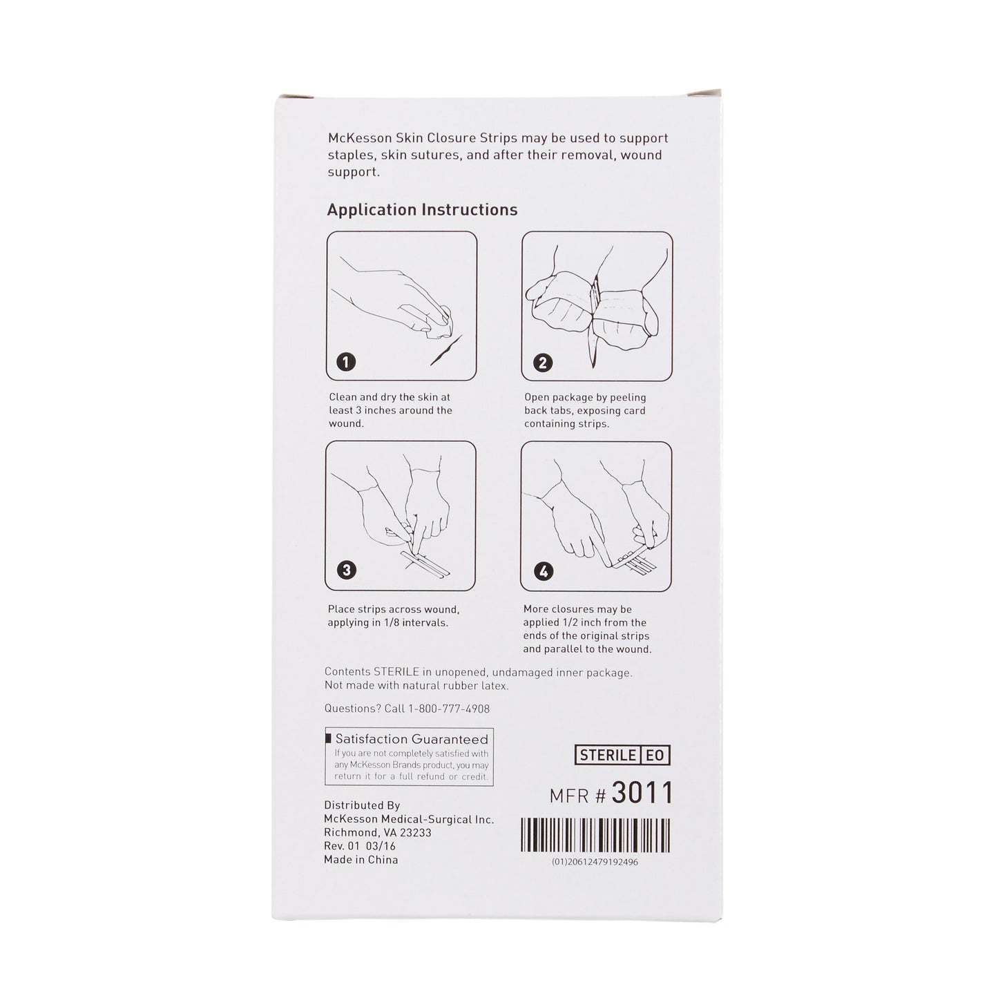 CLOSURE, SKIN REINF LF 1X5" (4/PK 25PK/BX 4BX/CS)