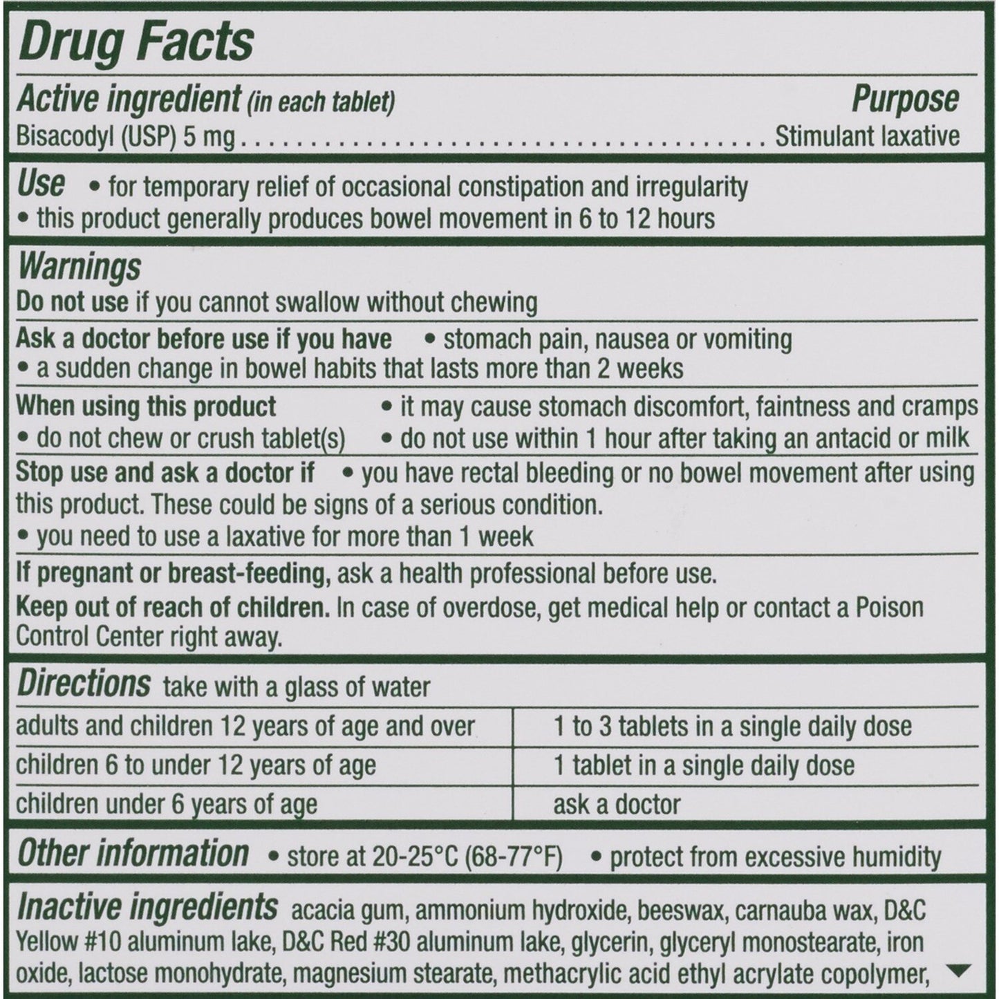 Dulcolax® Bisacodyl Laxative