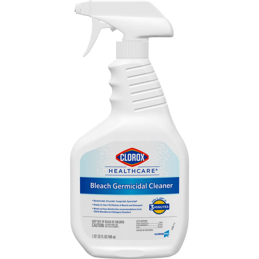 Clorox Healthcare® Bleach Germicidal Cleaner, Spray Bottle, 32 oz.