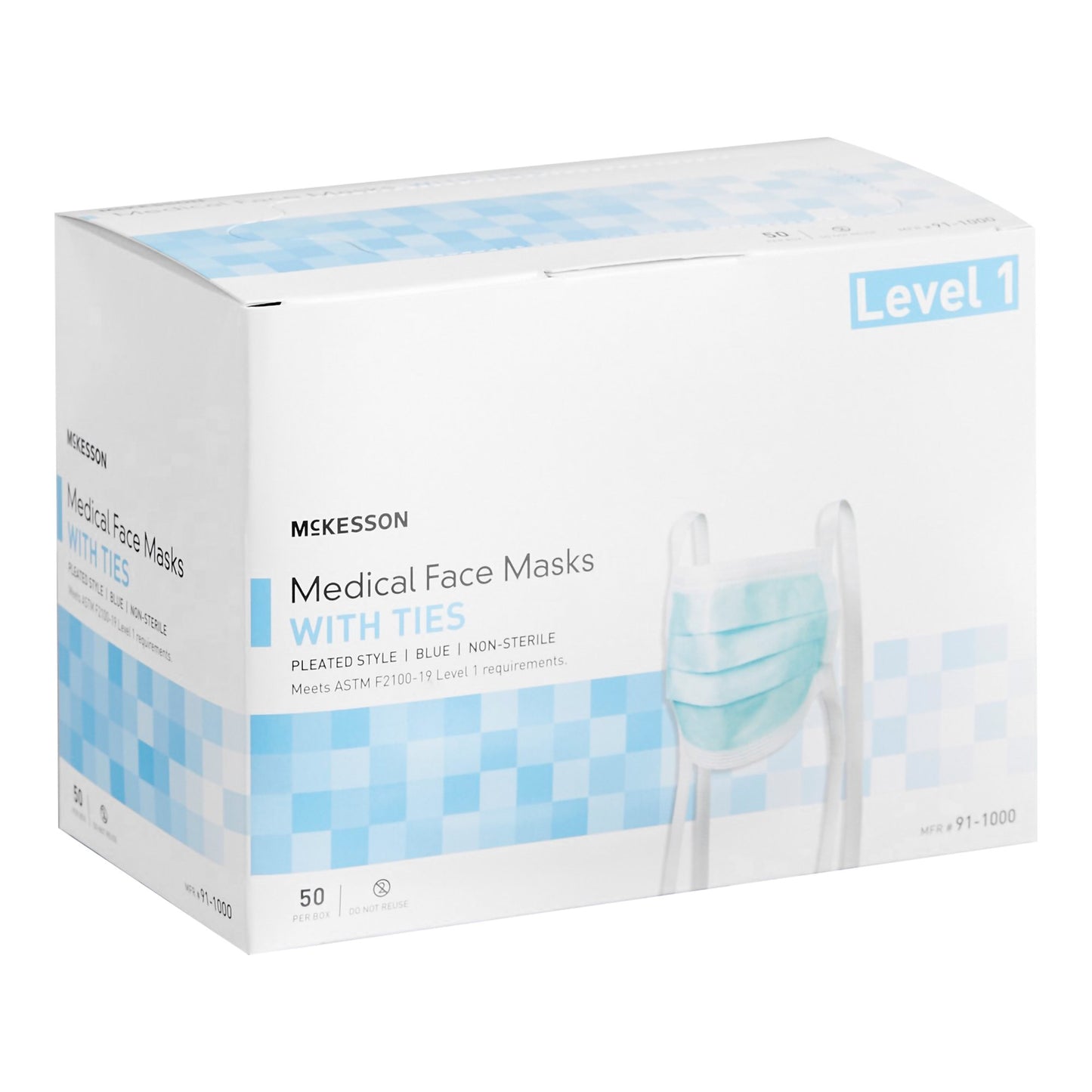 MASK, SURG TIES ASTM1 (50/BX 6BX/CS)