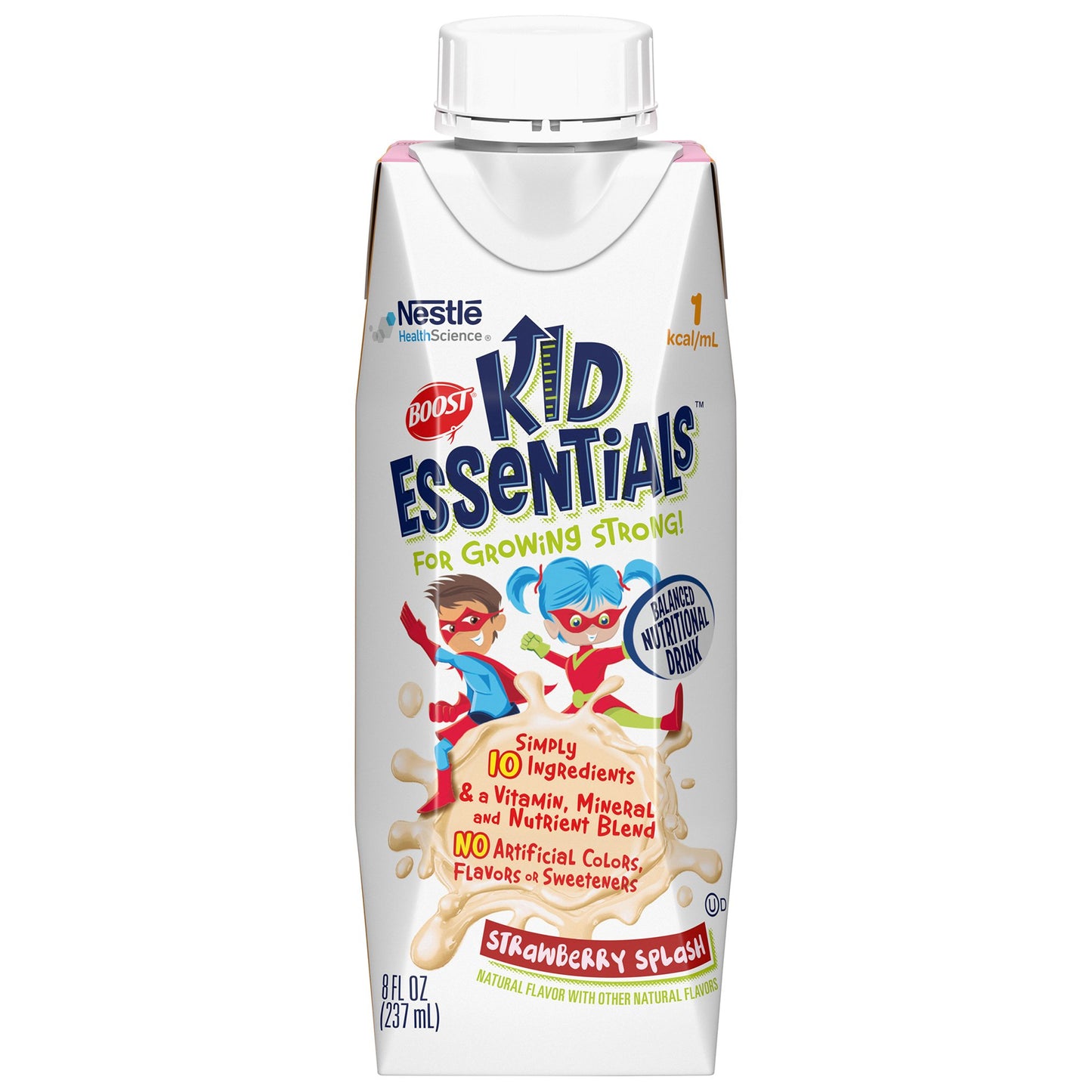 Pediatric Oral Supplement Boost Kid Essentials 1.0 Strawberry Splash Flavor 8 oz. Carton Liquid Vitamins / Minerals