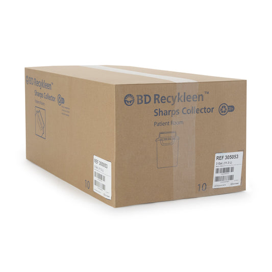 Sharps Container Recykleen Pearl Base 15-3/4 H X 13-1/2 W X 6 D Inch Horizontal Entry 3 Gallon