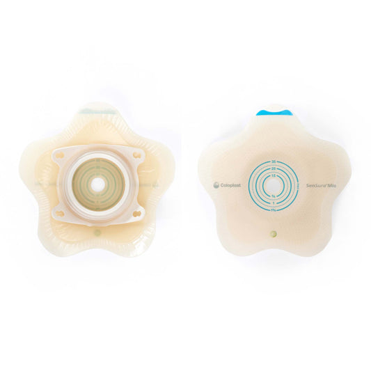 SenSura® Mio Convex Flip Ostomy Barrier, Trim to fit 10 – 35 mm, Green Match