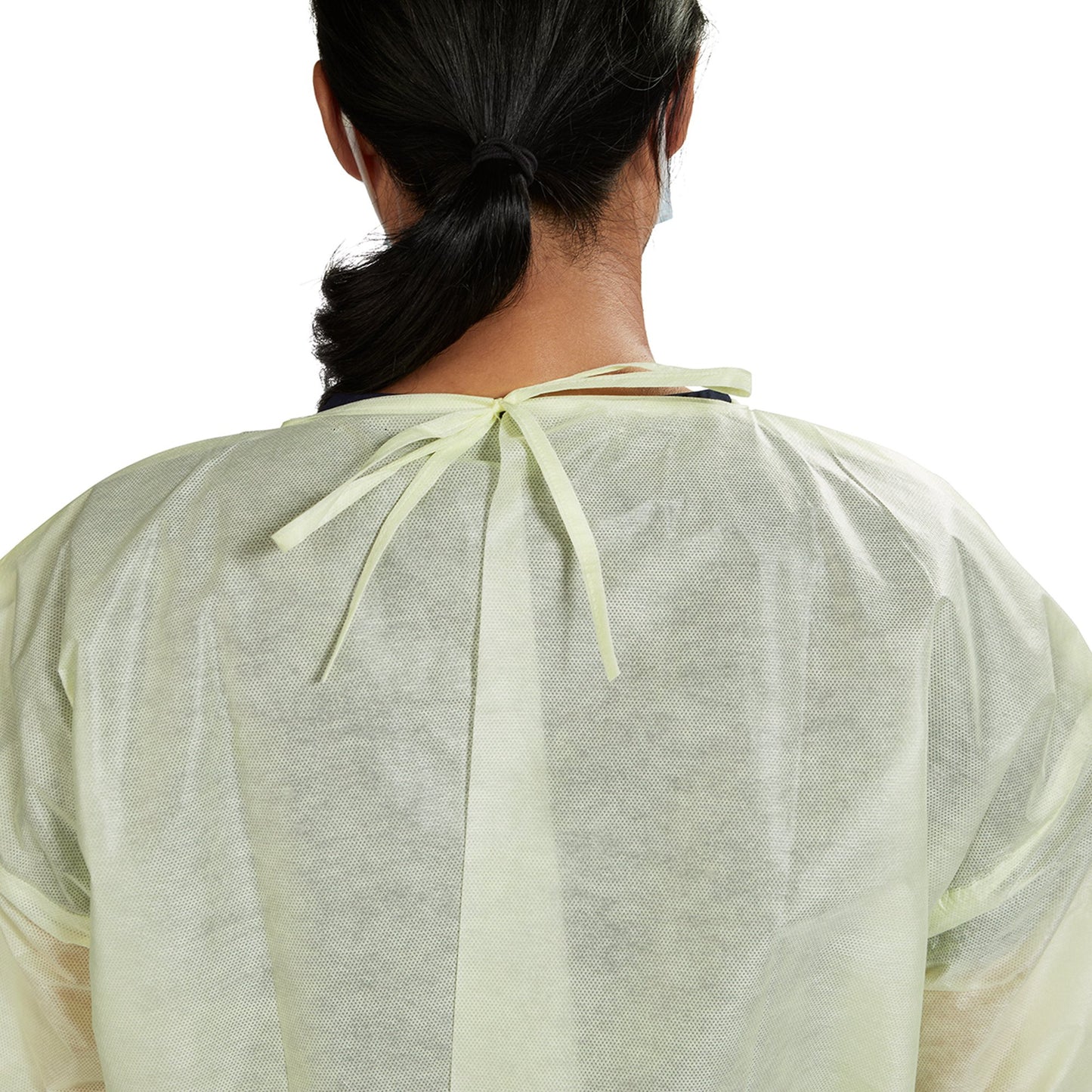 GOWN, ISO AAMI LVL2 NECK/WAISTTIE YLW OSFM (10/BG 10BG/CS)