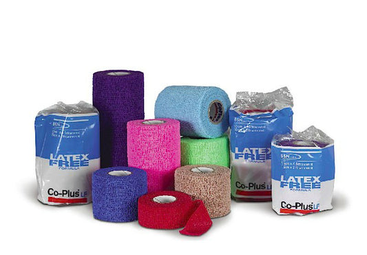 Co-Plus® LF Self-adherent Closure Cohesive Bandage, 4 Inch x 5 Yard