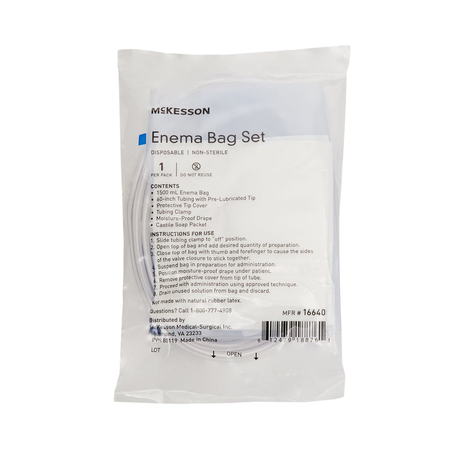 BAG, ENEMA W/SOAP 1500CC (50/CS)
