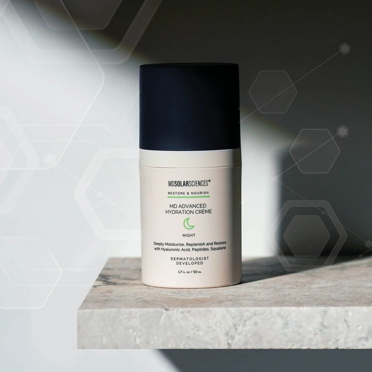 Facial Moisturizer MD Advanced Hydration Crème 1.7 oz. Bottle Unscented Cream