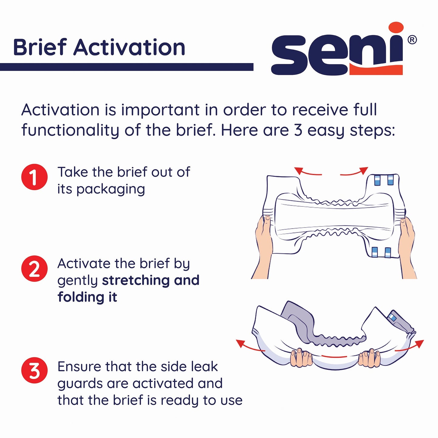 Seni® Super Heavy Absorbency Incontinence Brief, Large