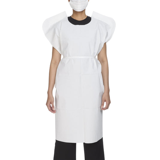McKesson Patient Exam Gown, One Size Fits Most, White