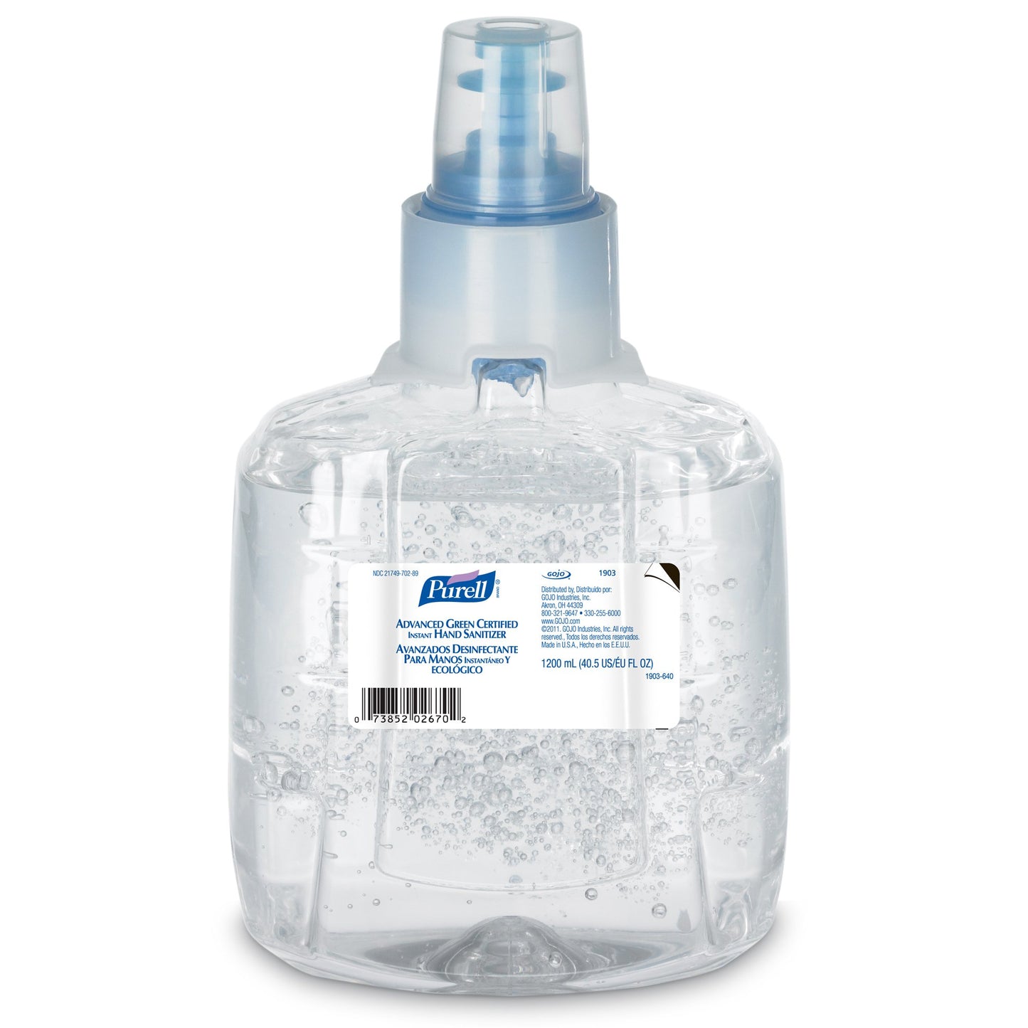 Purell® Advanced Hand Sanitizer 1,200 mL 70% Ethyl Alcohol Gel Green Certified