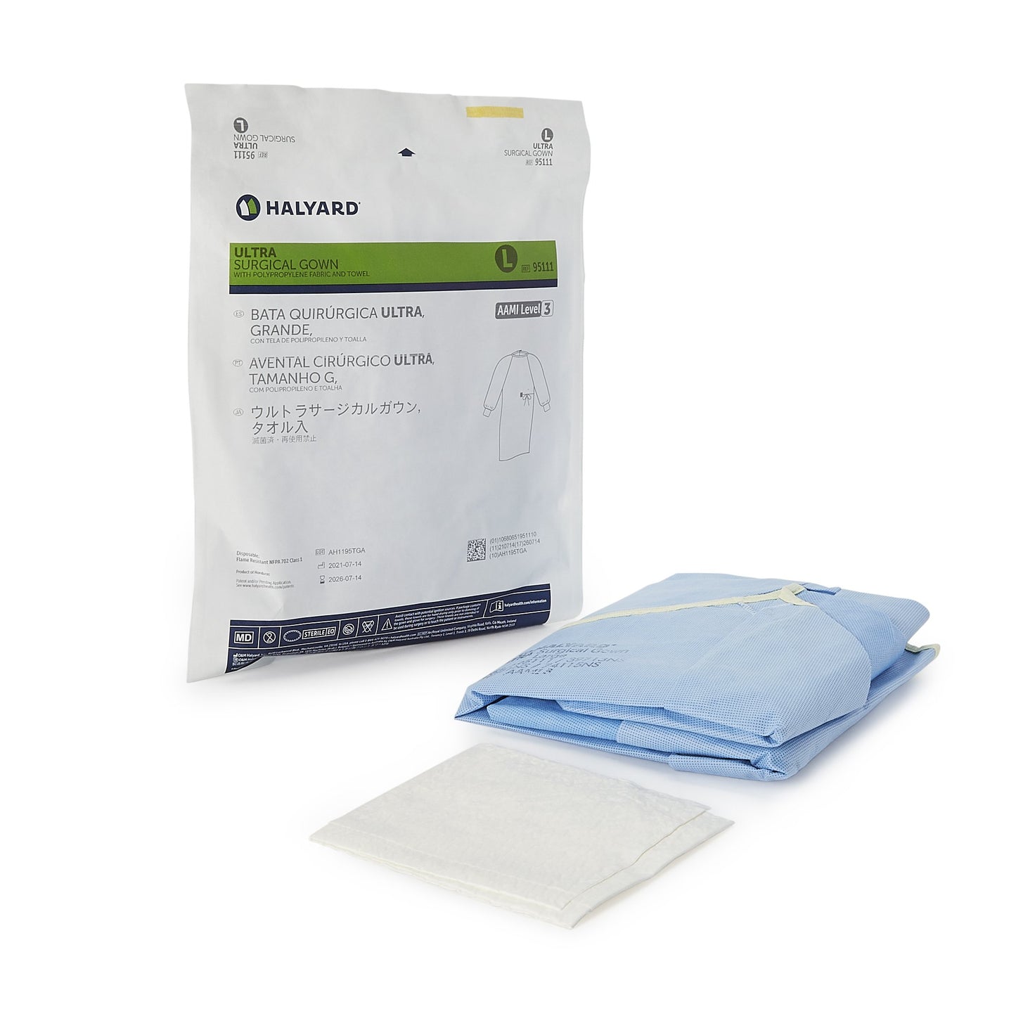 Halyard Ultra Nonreinforced Surgical Gown with Towel, Large