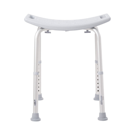 McKesson Aluminum Bath Bench Without Backrest, 15.5 – 19.5 Inch, Gray