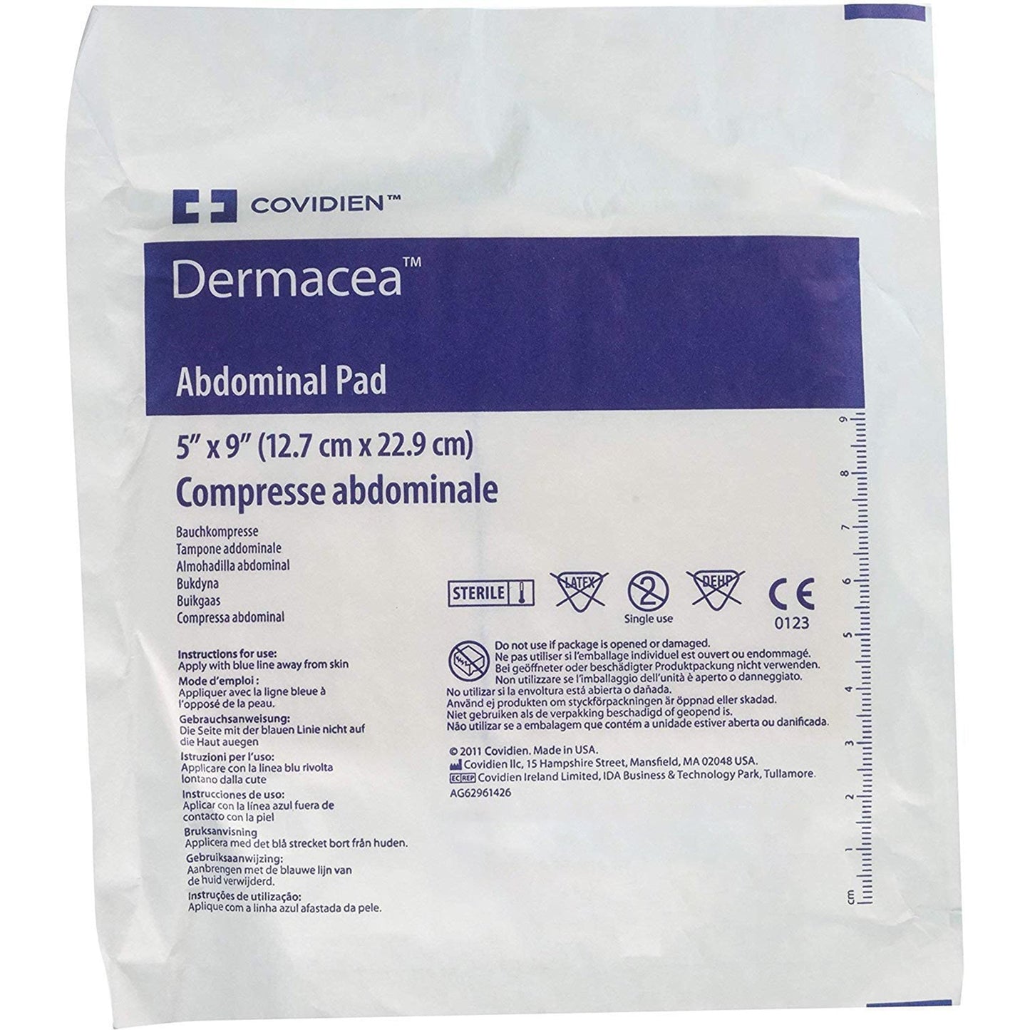 Abdominal Pad Dermacea 5 X 9 Inch NonSterile 880 per Case