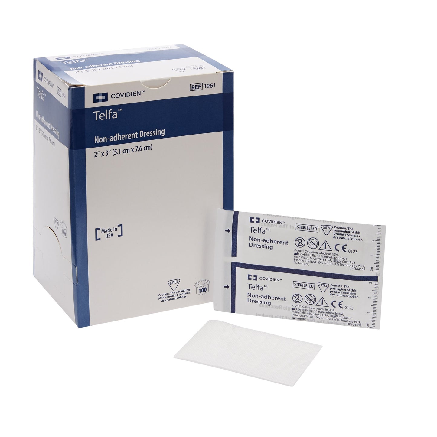 DRESSING, TELFA STR 2"X3" 1'S NON ADH (100/CT)