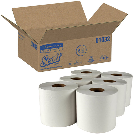 Scott® Essential White Paper Towel, 8 x 12 Inch Center Pull Roll