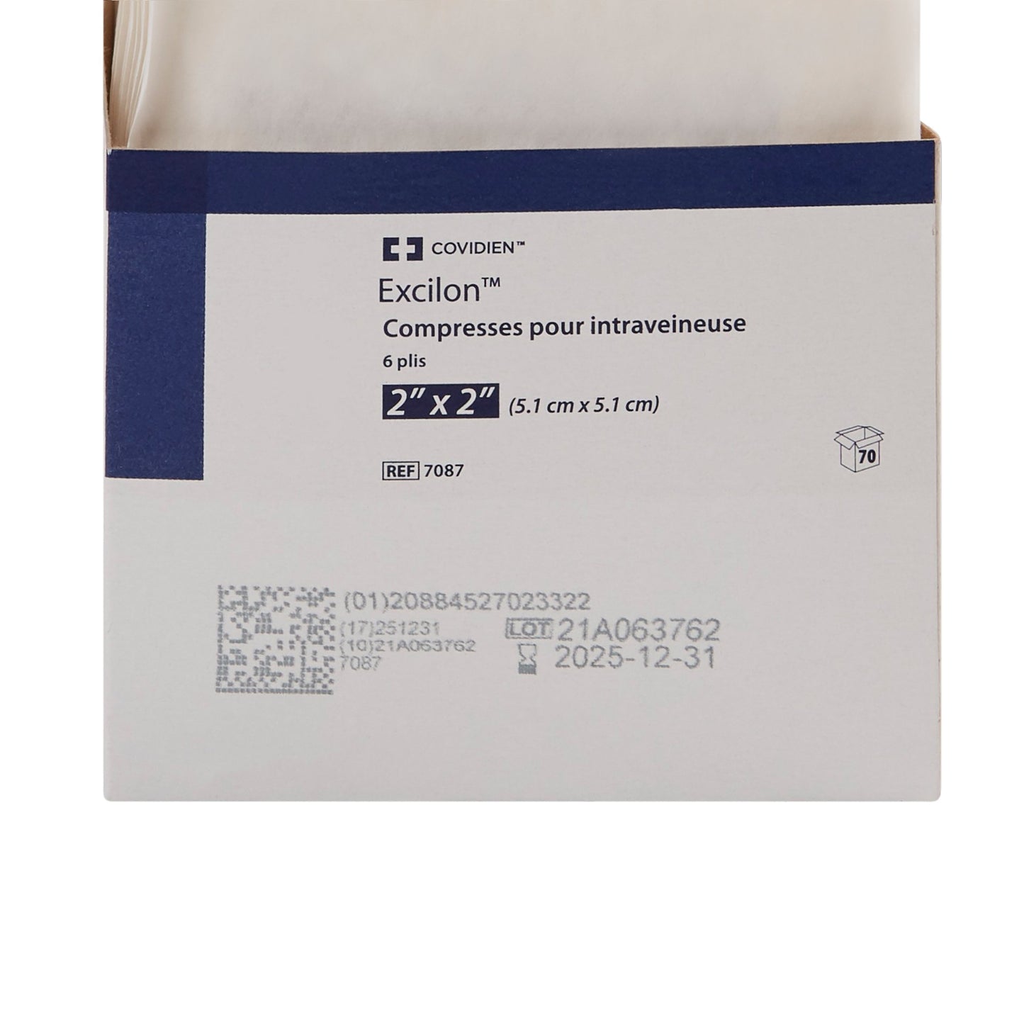 SPONGE, IV EXCILON 2"X2" 6PLY (35PK/CT 20CT/CS) KENDAL