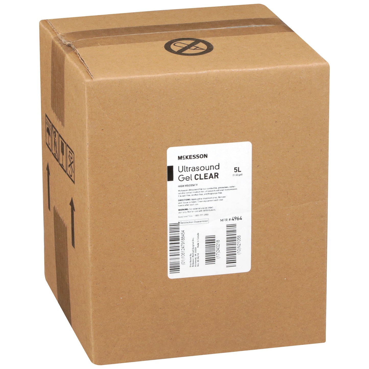 GEL, ULTRASOUND CLR 5L (4/CS)