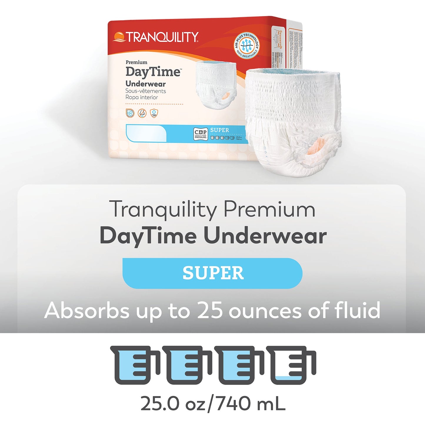 Absorbent Underwear Tranquility® Premium DayTime™ Pull On with Tear Away Seams Adult Large Unisex Disposable Heavy Absorbency
