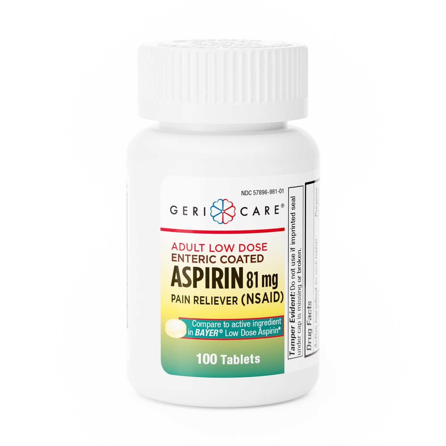 ASPIRIN, TAB ENTERIC LOW DOSE 81MG (100/BT 12BT/CS)