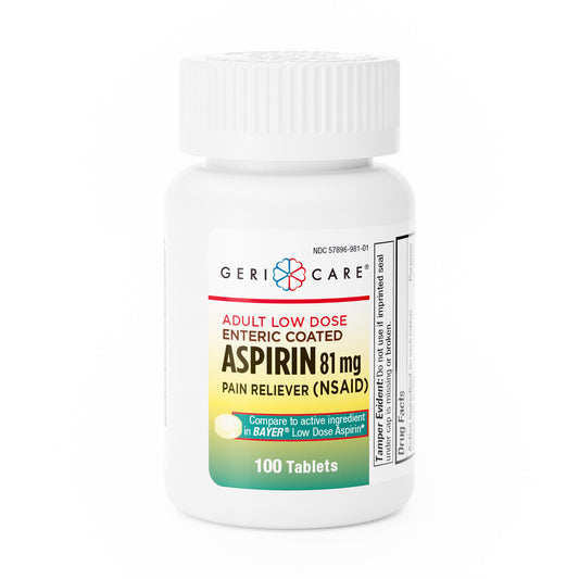 ASPIRIN, TAB ENTERIC LOW DOSE 81MG (100/BT 12BT/CS)