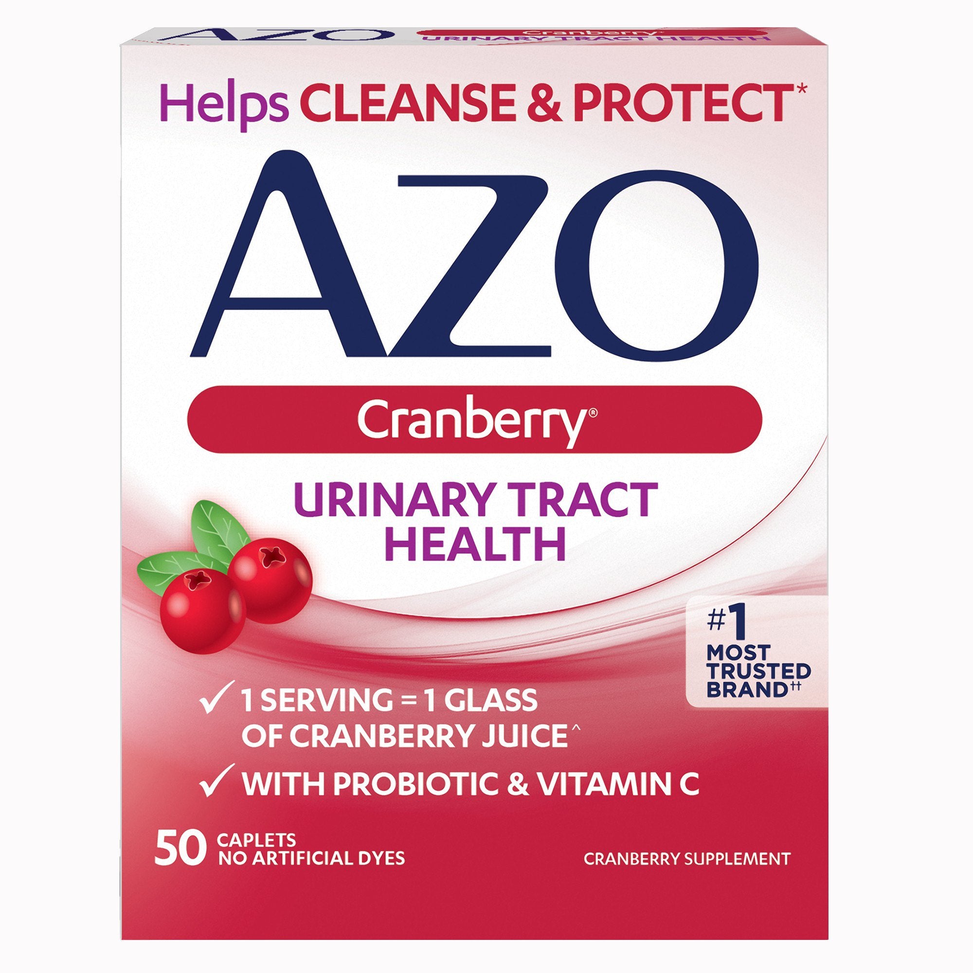 AZO® Cranberry Caplets, Cranberry Powder with a Probiotic + Vitamin C ...