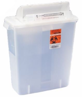 SharpStar™ In-Room™ Multi-purpose Sharps Container, 3 Gallon, 16½ x 13¾ x 6 Inch