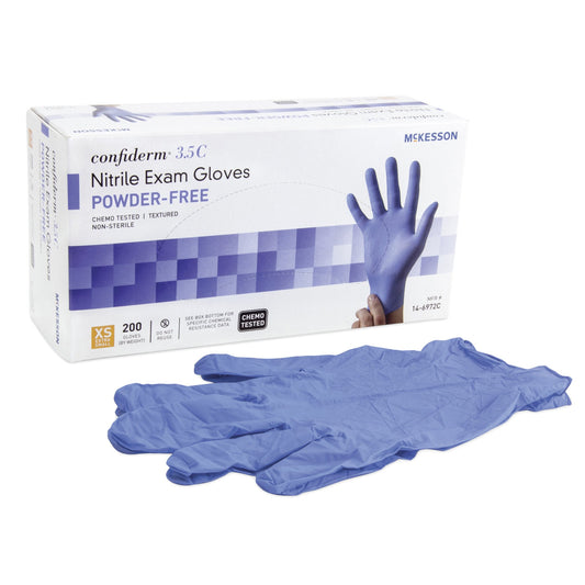 GLOVE, EXAM NTRL XS N/S CHEMO 3.5C (200/BX 10BX/CS)