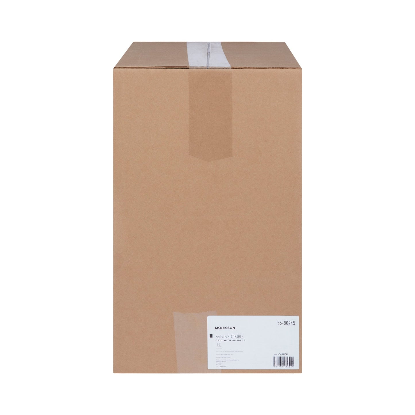 BEDPAN, STACKABLE GRAPHITE 55OZ (50/CS)