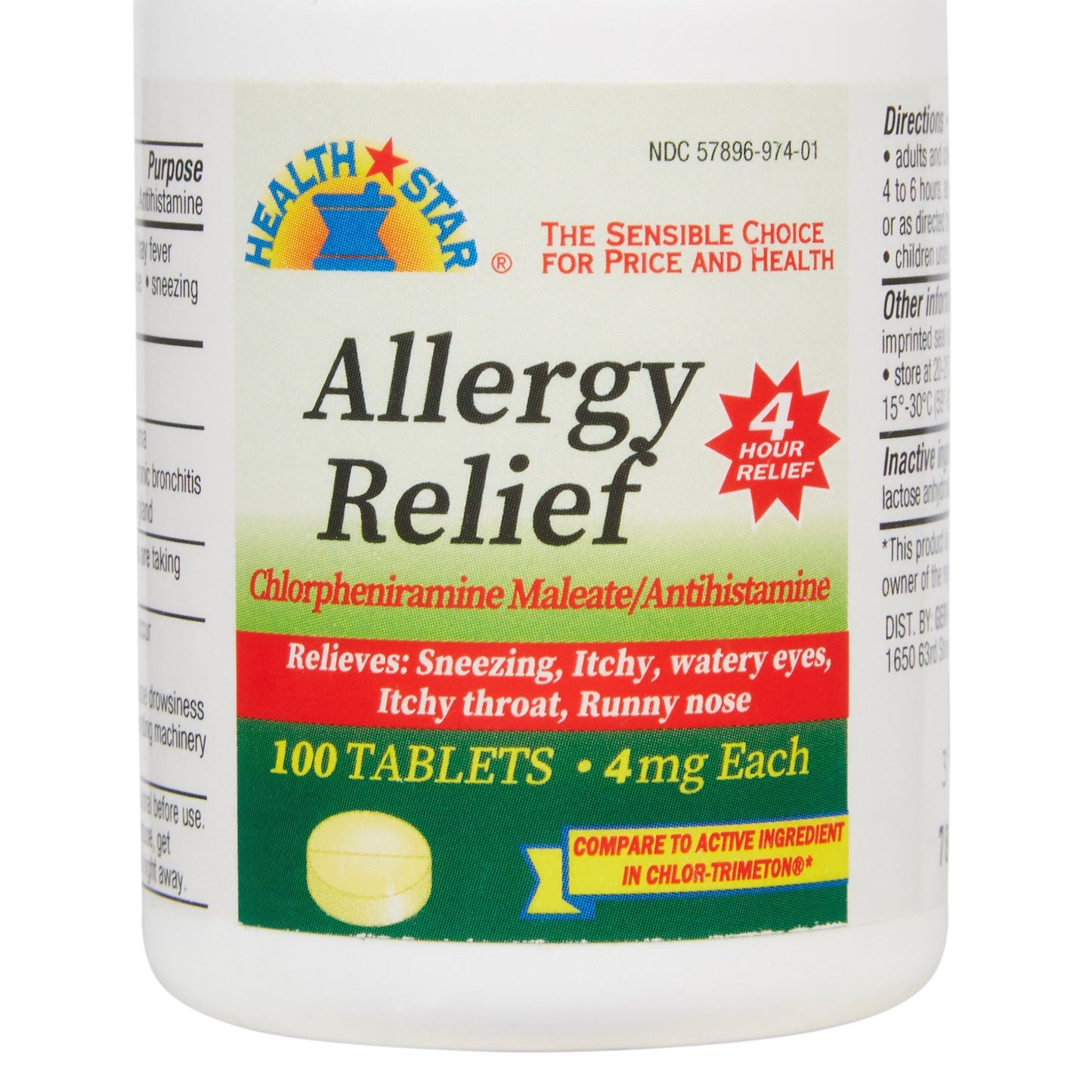 ALLERGY, TAB 4MG (100/BT 12BT/CS)