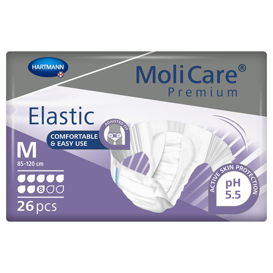 MoliCare® Premium Elastic 8 Drop Absorbency Incontinence Briefs, Medium