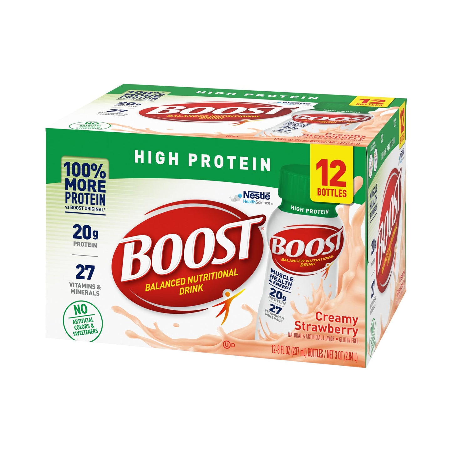 Boost® High Protein Strawberry Complete Nutritional Drink, 8-ounce Bottle