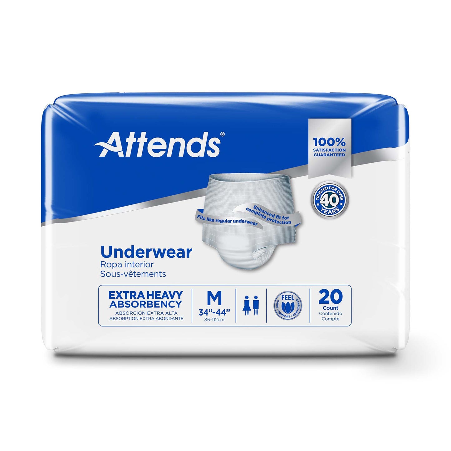 UNDERWEAR, CARE MED (20/BG 4BG/CS)