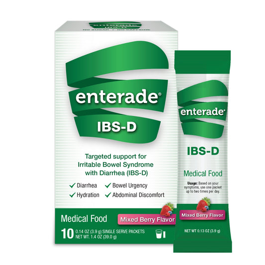 enterade® IBS-D Dietary Support Medical Food, Mixed Berry, Single Serve Packets