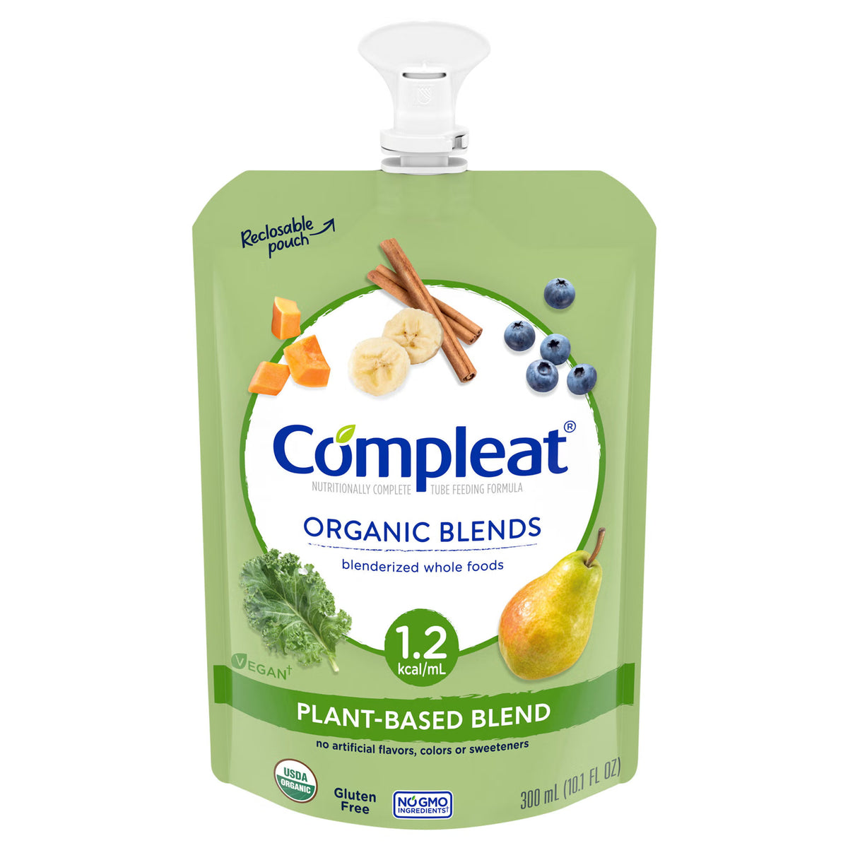 Tube Feeding Formula Compleat Organic Blends Plant Based Organic Blends Flavor Liquid 10.1 oz. Pouch CS/24