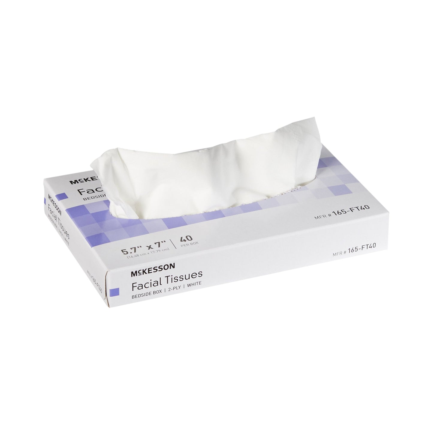 McKesson Facial Tissue, Bedside Box, White, Two-Ply