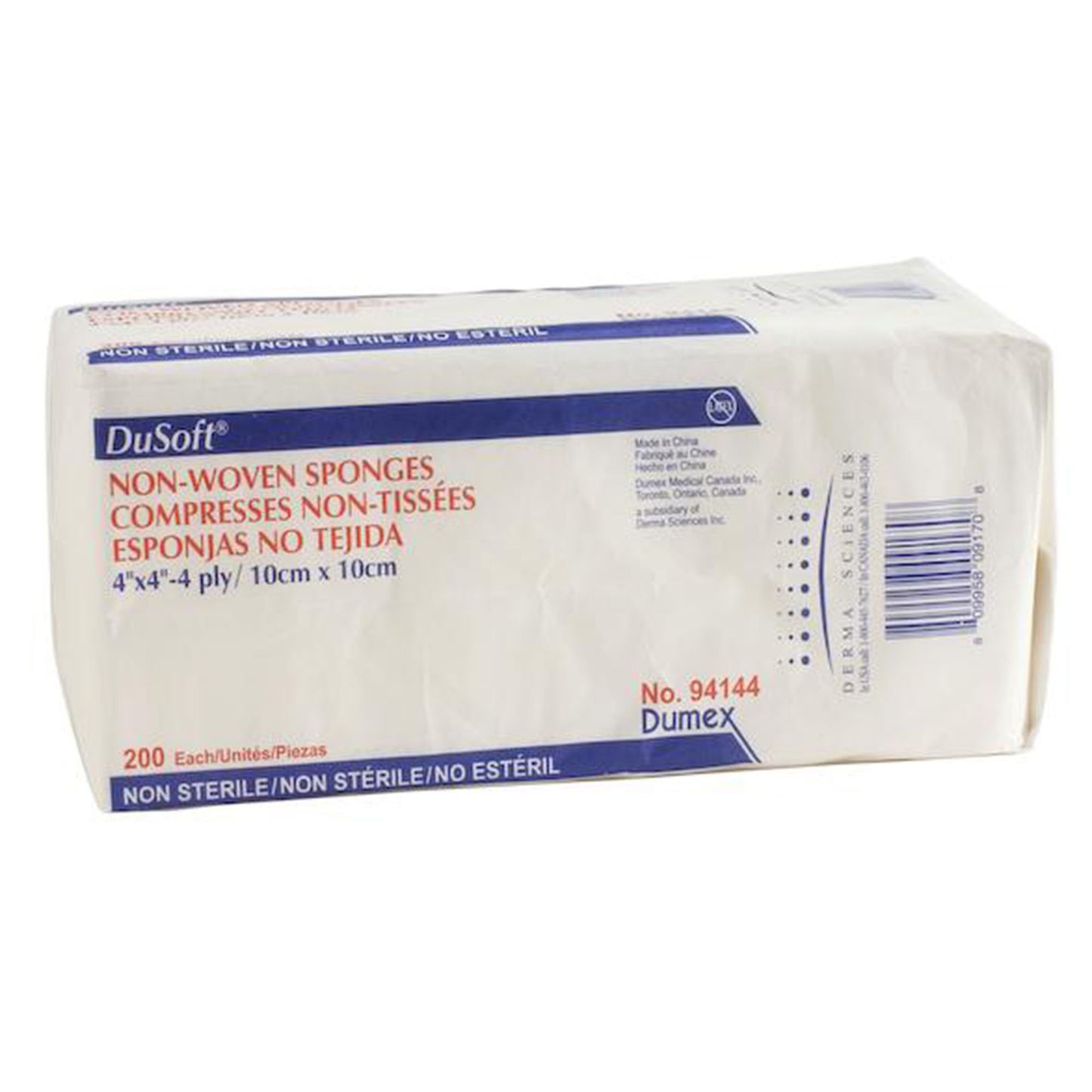 Dusoft® Nonwoven Sponge, 4 x 4 Inch, 4-Ply
