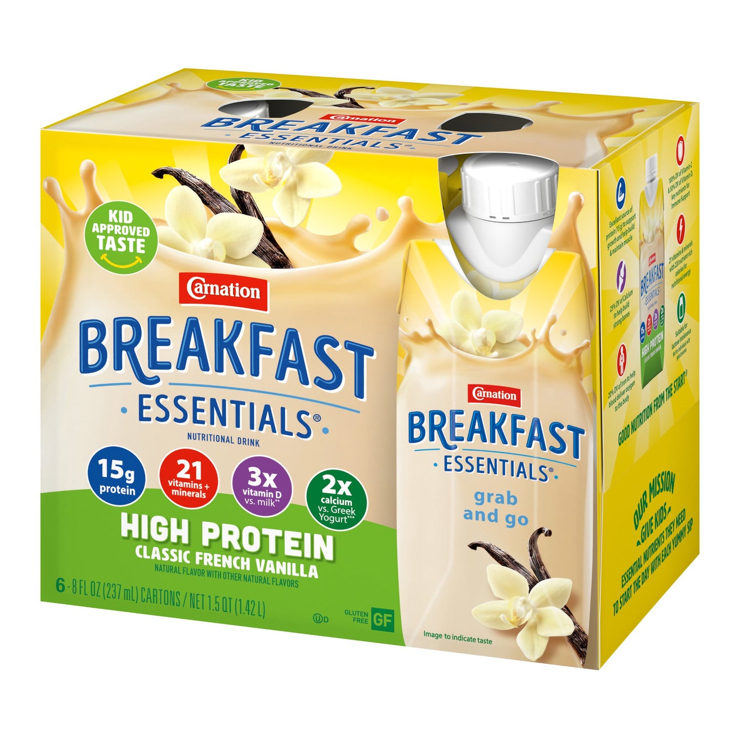 CARNATION, BREAKFAST ESSENTIALS HI PROTEIN LIQ FR VAN (6/PK