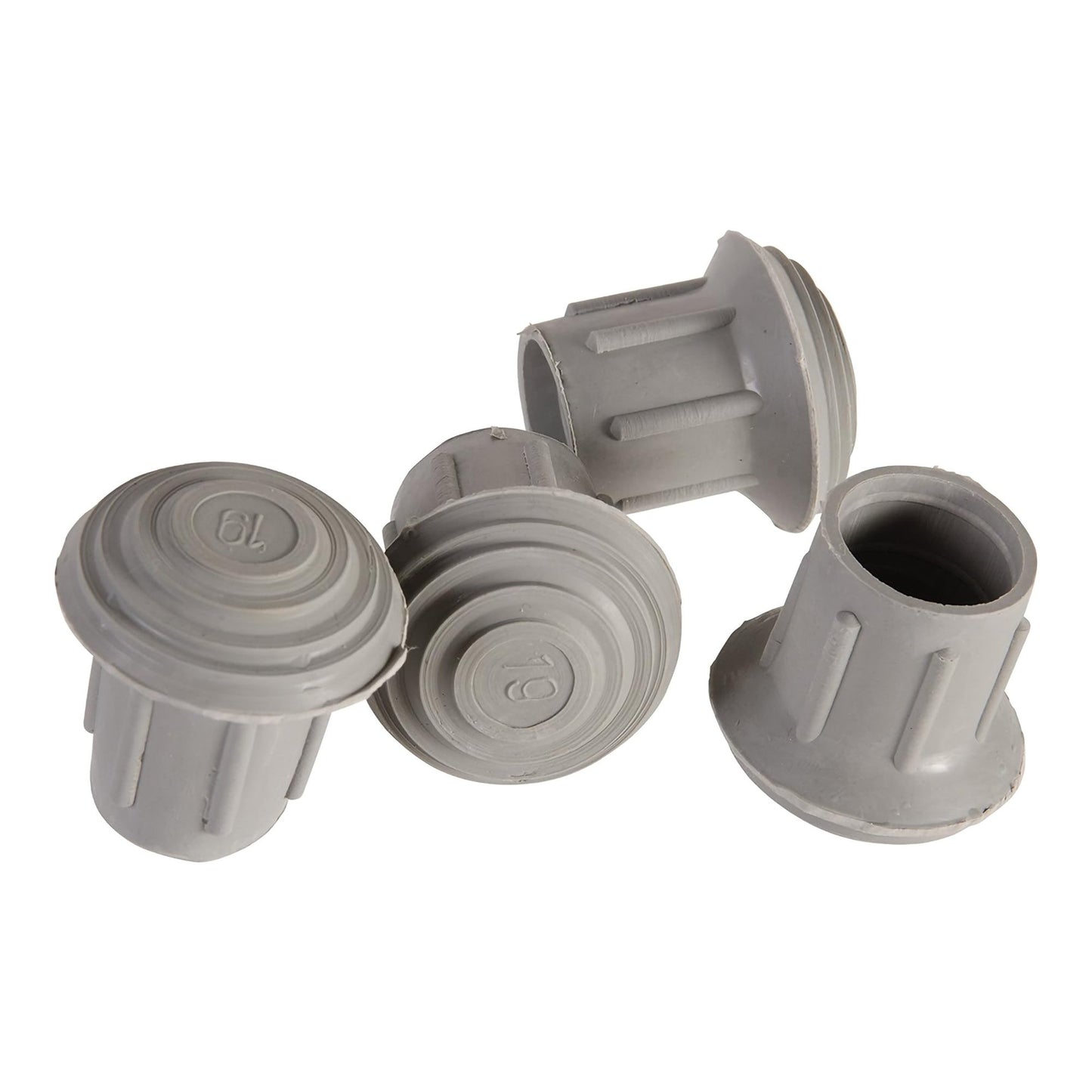 TIP, WALKER/COMMODE GRY 1" (4/BX)