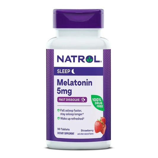 MELATONIN, TAB XS FAST DISSOLVE STRWBRY 5MG (90/BT)