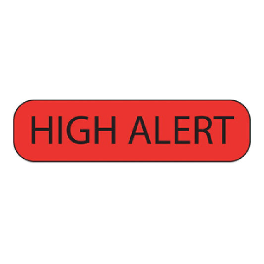 MedVision® "High Alert" Label, 1-7/16 x 3/8 Inch