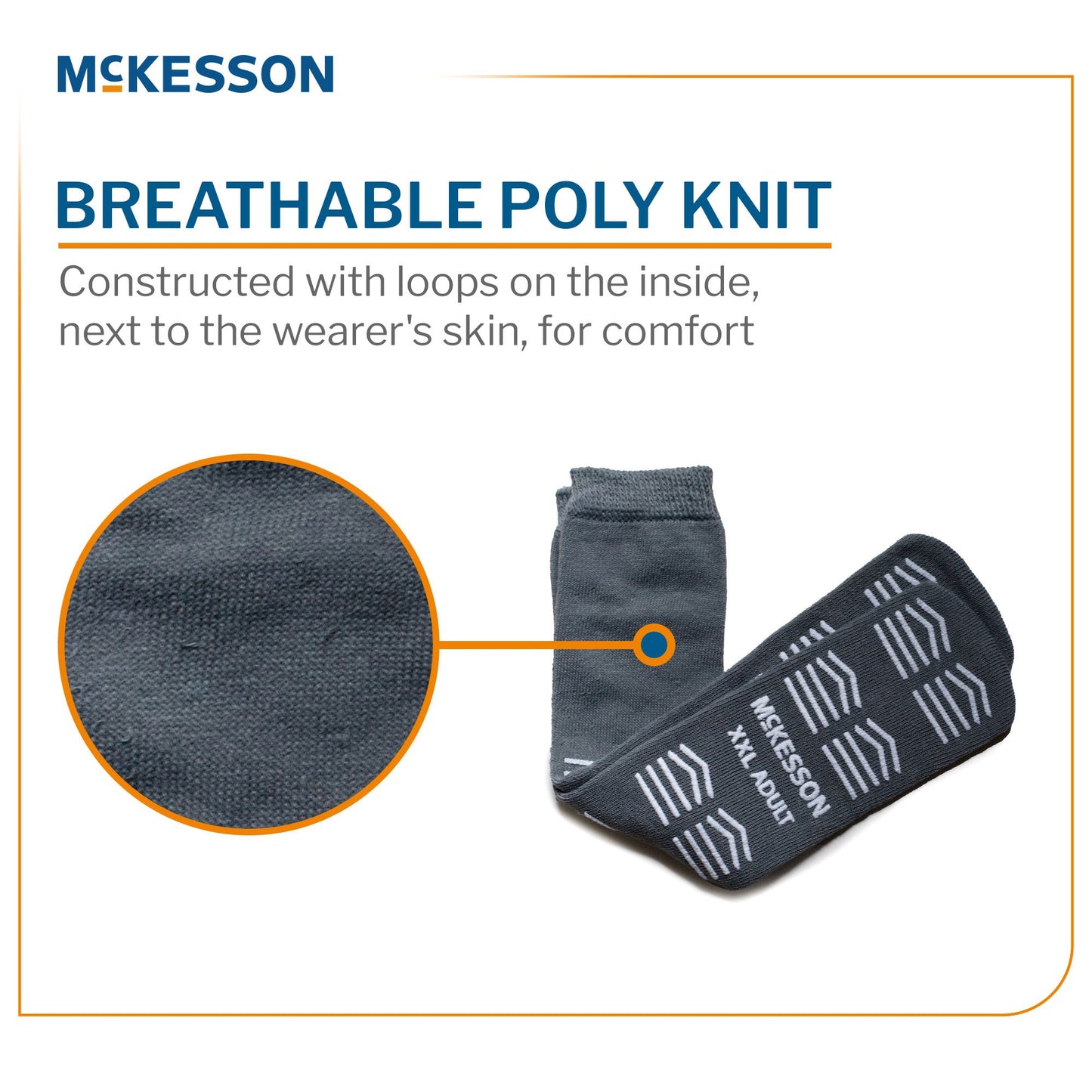 SLIPPER, TERRY DBL IMPRINTED GRY ADLT 2XLG (48PR/CS)