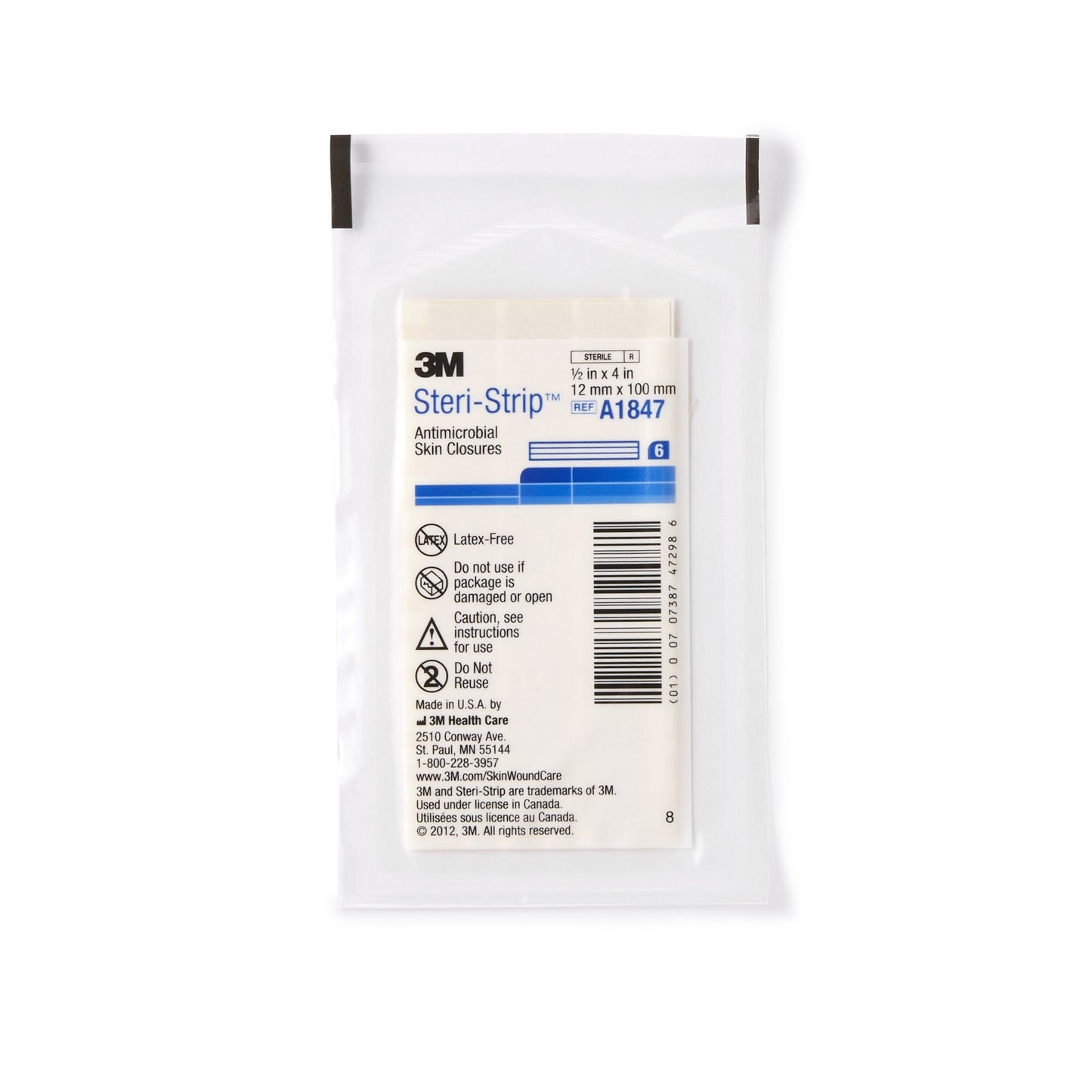 CLOSURE, STRI-STP IOD 1/2"X4" 6S (50PK/BX EA=PK)