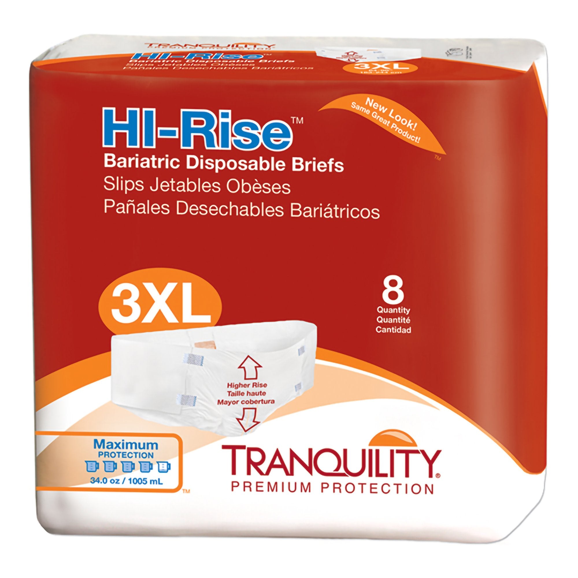 High Riser Dme Tranquility® HI-Rise™ Maximum Absorbency Bariatric Incontinence Brief ...
