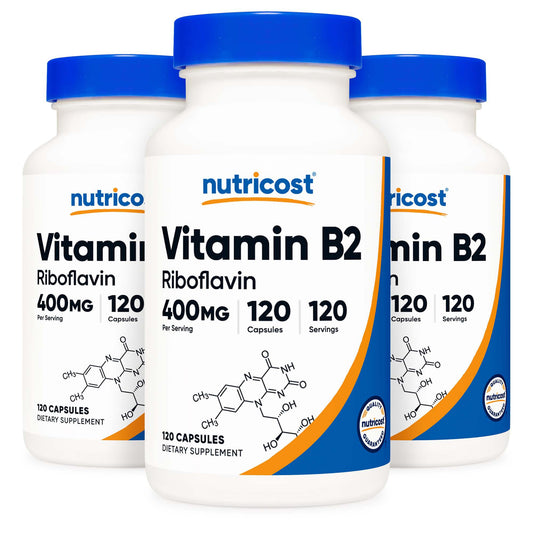 VITAMIN B2, CAP RIBOFLAVIN 400MG (120/BT 12BT/CS)