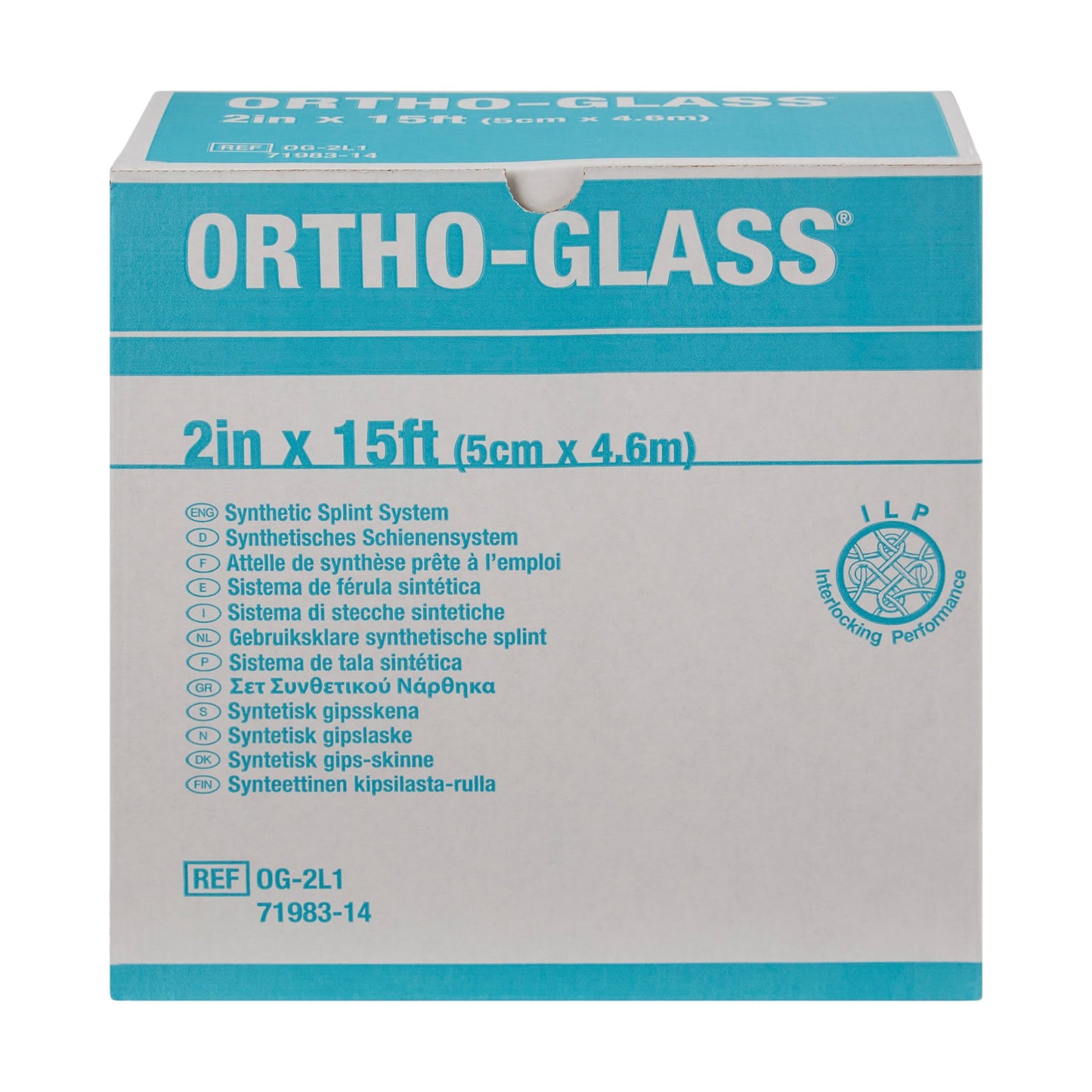 Padded Splint Roll ORTHO-GLASS 2 Inch X 15 Foot Fiberglass White