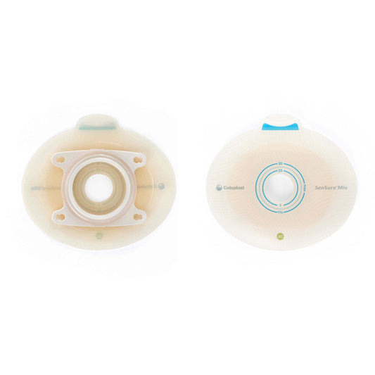 SenSura® Mio Click Ostomy Barrier, 20 mm Stoma Opening, Green Color Match