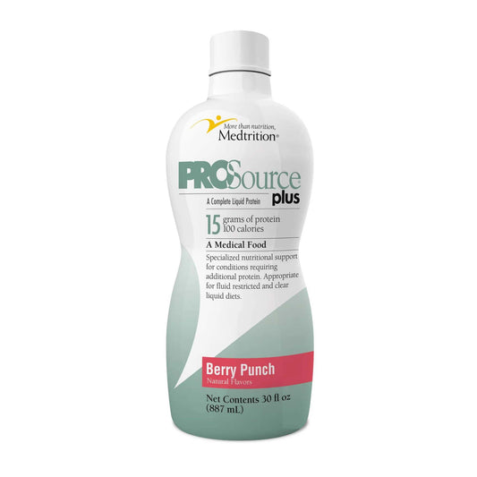ProSource® Plus Berry Punch Collagen and Whey Protein Formula, 32-ounce Bottle